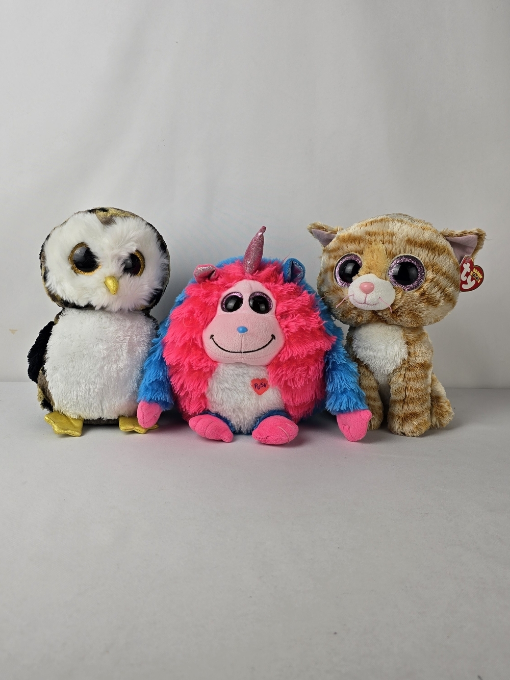 TY Beanie Boos Zoey Monstaz Cat Tabitha Owl Owliver Stuffed Ty Beanie Animal